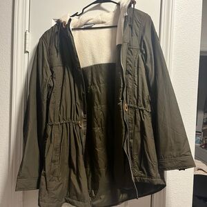 Olive Green Hooded Columbia Jacket 3X